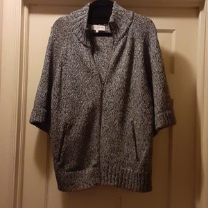 Jones New York zip up 3/4 sleeve sweater